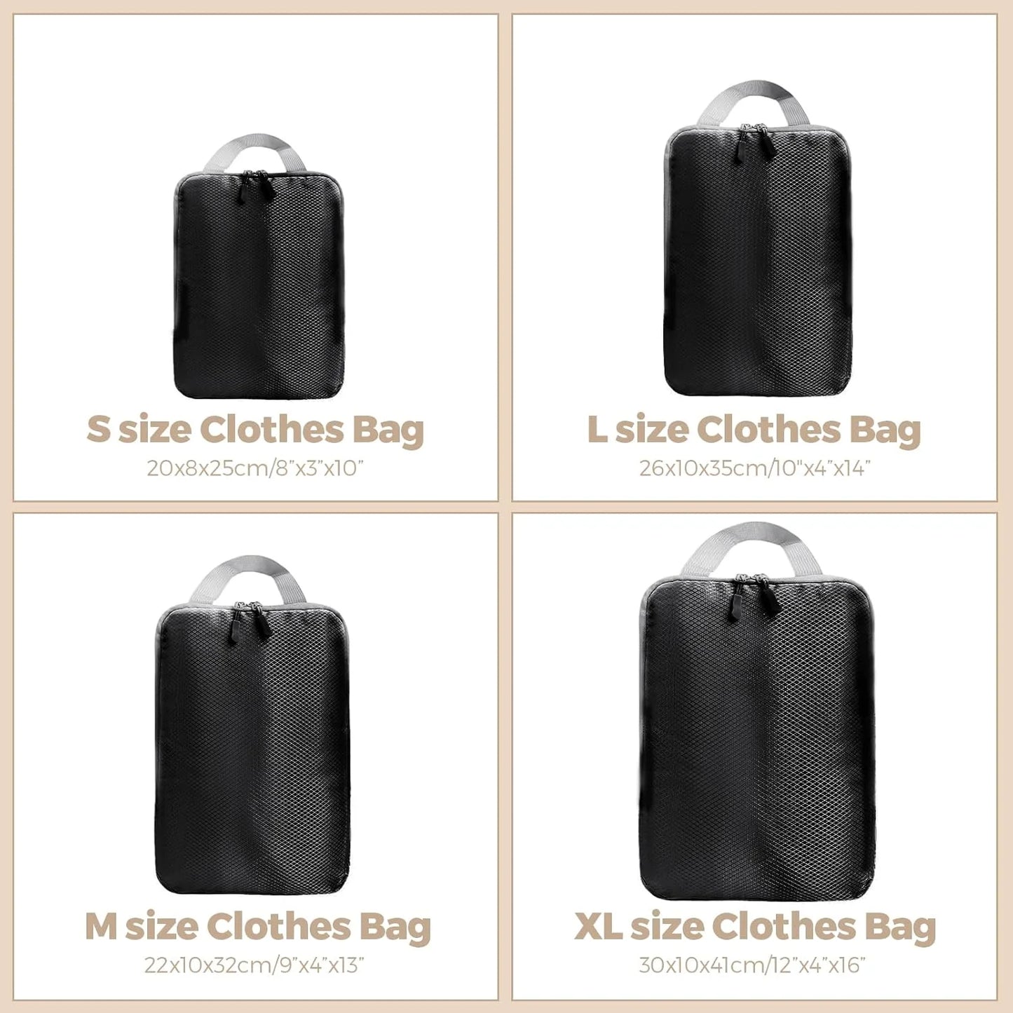 Compression Packing Cubes for Travel | Ultralight Expandable Luggage Organizers & Packing Bags