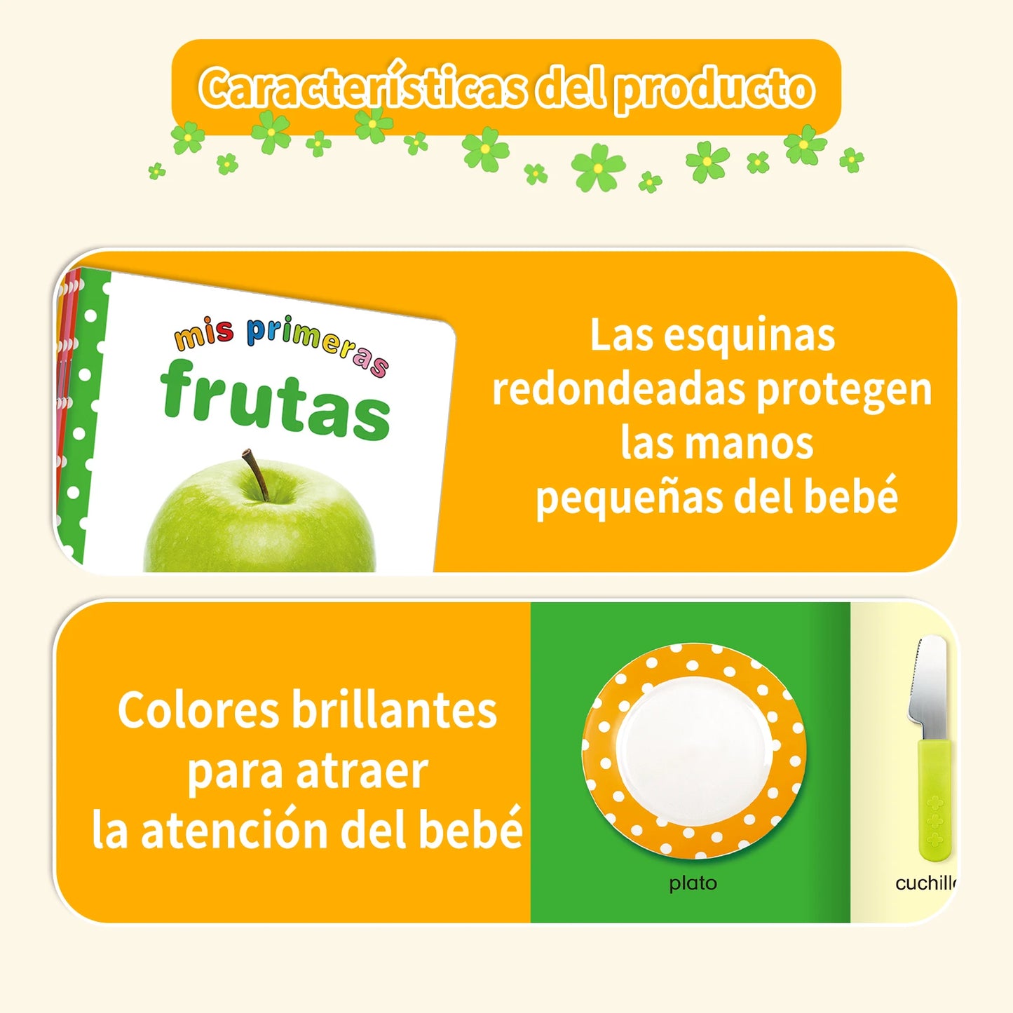 1 Set of 12 Children’s Educational Flip Books – Spanish Boxed Set for Reading, Pictures & Baby Cognition Development