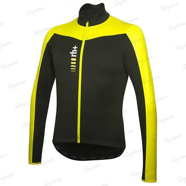 Zero Rh+ Men’s Winter Cycling Jersey – Thermal Fleece Long Sleeve MTB Bike Top 2023