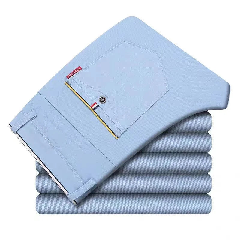 6 Colors Fashion Men's Slim Fit Casual Pants | Korea Style Business Work Trousers | All-match Midwaist Straight Casual Pants