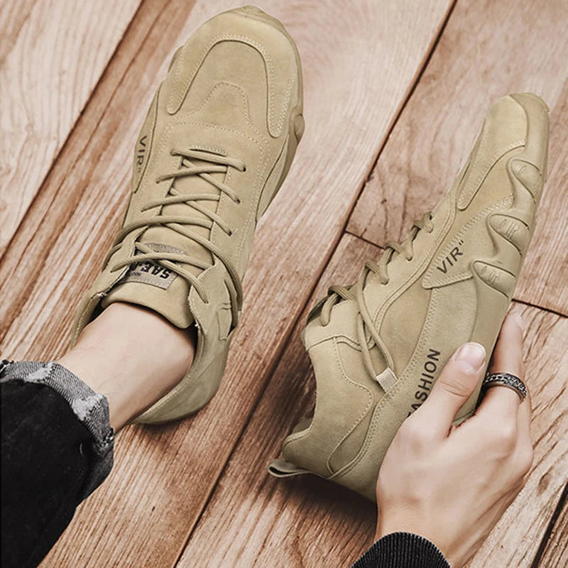 Men’s Breathable Non-Slip Work Shoes – Fashion Sneakers for Outdoor Walking & Skateboarding