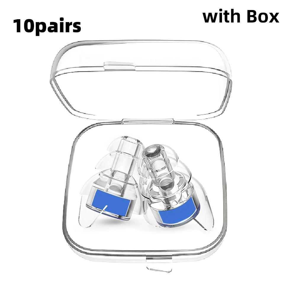 HUAK 20 High Fidelity Silicone Earplugs with Storage Box – Noise Reduction for Concerts, Musicians, Motorcycles & Noise Sensitivity