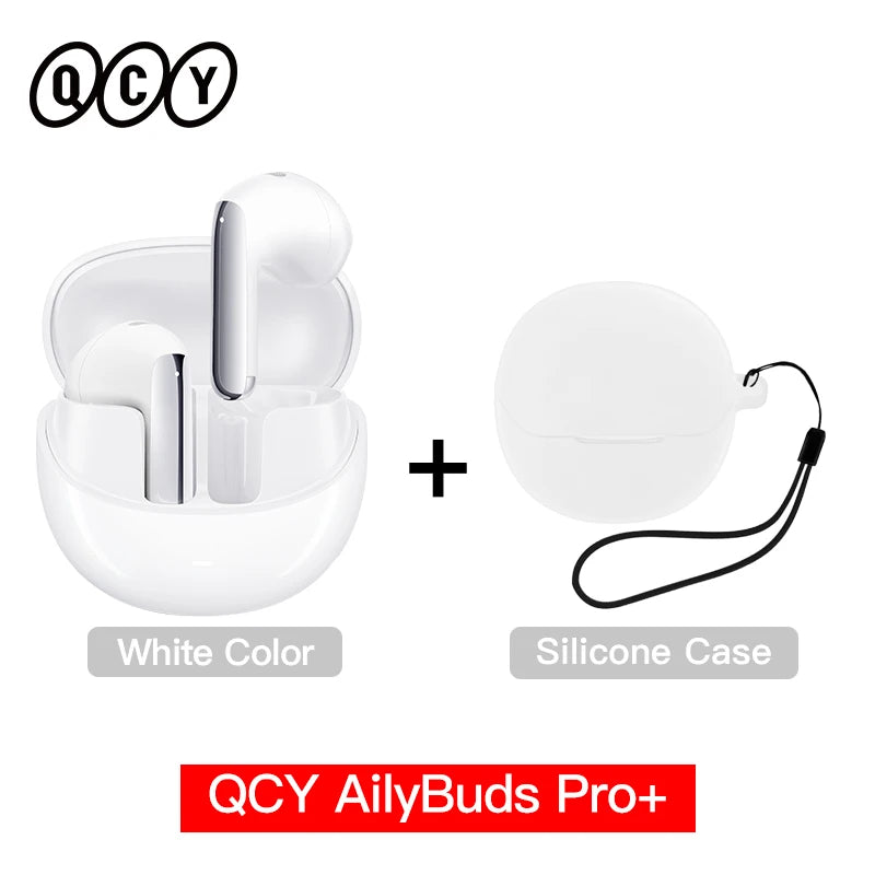 QCY HT10 AilyBuds Pro+ ANC Wireless Earphones – Hi-Res Audio with LDAC, Bluetooth 5.3, 6-Mic AI HD Call, Multipoint Connection