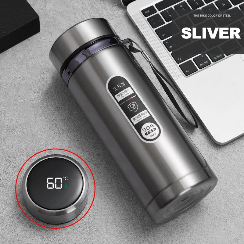 500ml–1L Stainless Steel Thermos Bottle – SUS304 Vacuum Flask with LED Temperature Display