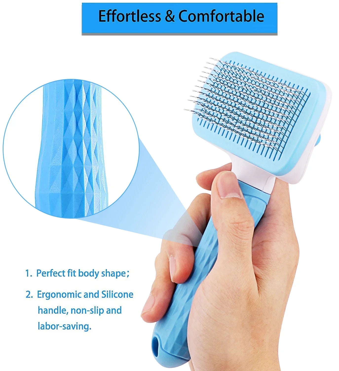 Dog Hair Remover Brush – Grooming & Care Comb for Cats and Dogs, Long Hair Shedding Brush for Pets