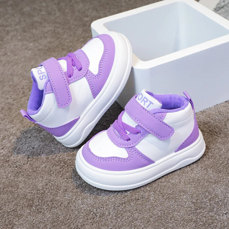 Fashion Kids Sneakers – Spring & Autumn High-Top Breathable Casual Shoes for Boys & Girls | Non-Slip Outdoor & Basketball Shoes