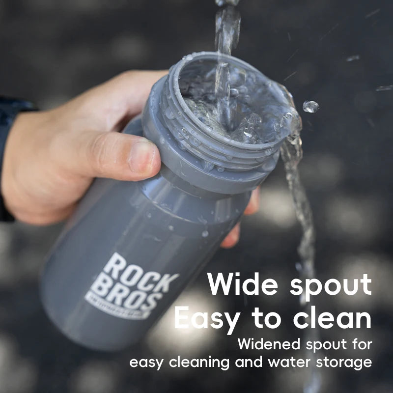 زجاجة مياه ROCKBROS سعة 600 مل للدراجات - كوب رياضي من البولي بروبيلين للضغط لركوب الدراجات والتخييم والمشي لمسافات طويلة