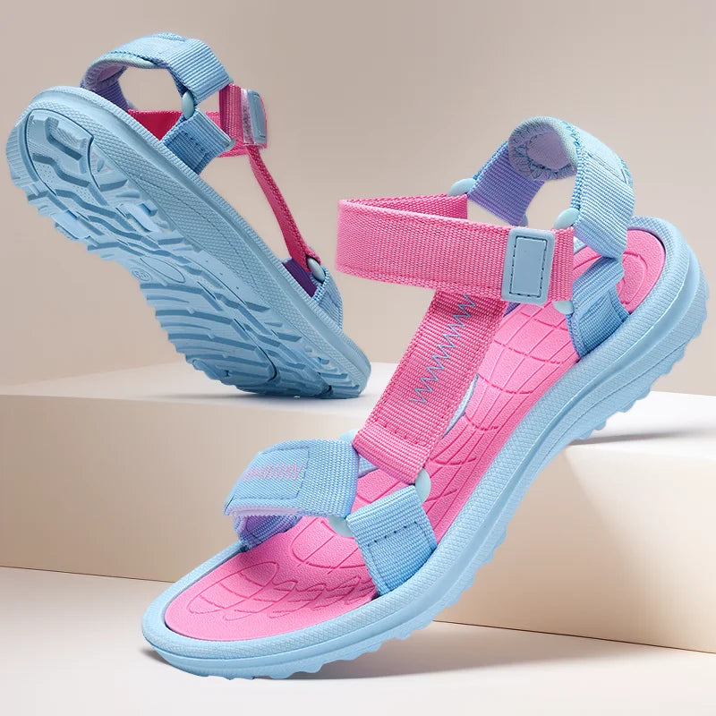 Girls’ Summer Sandals – Breathable Open-Toe Sport Shoes for Outdoor Beach Walking