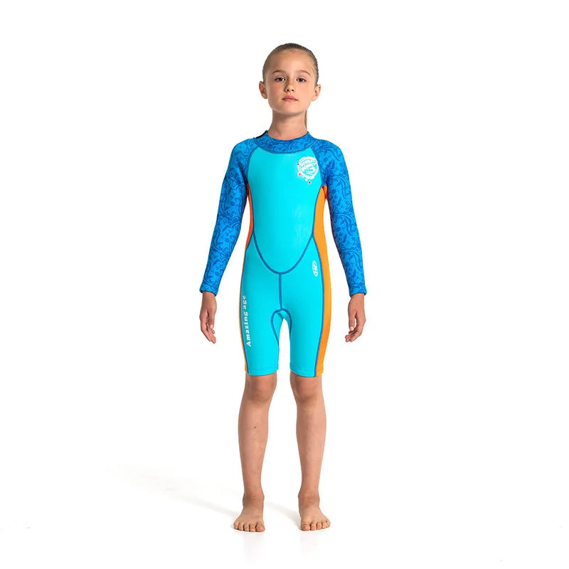 Kids 2.5mm Neoprene Wetsuit Full Body Swim Diving Snorkeling Surfing Kayaking