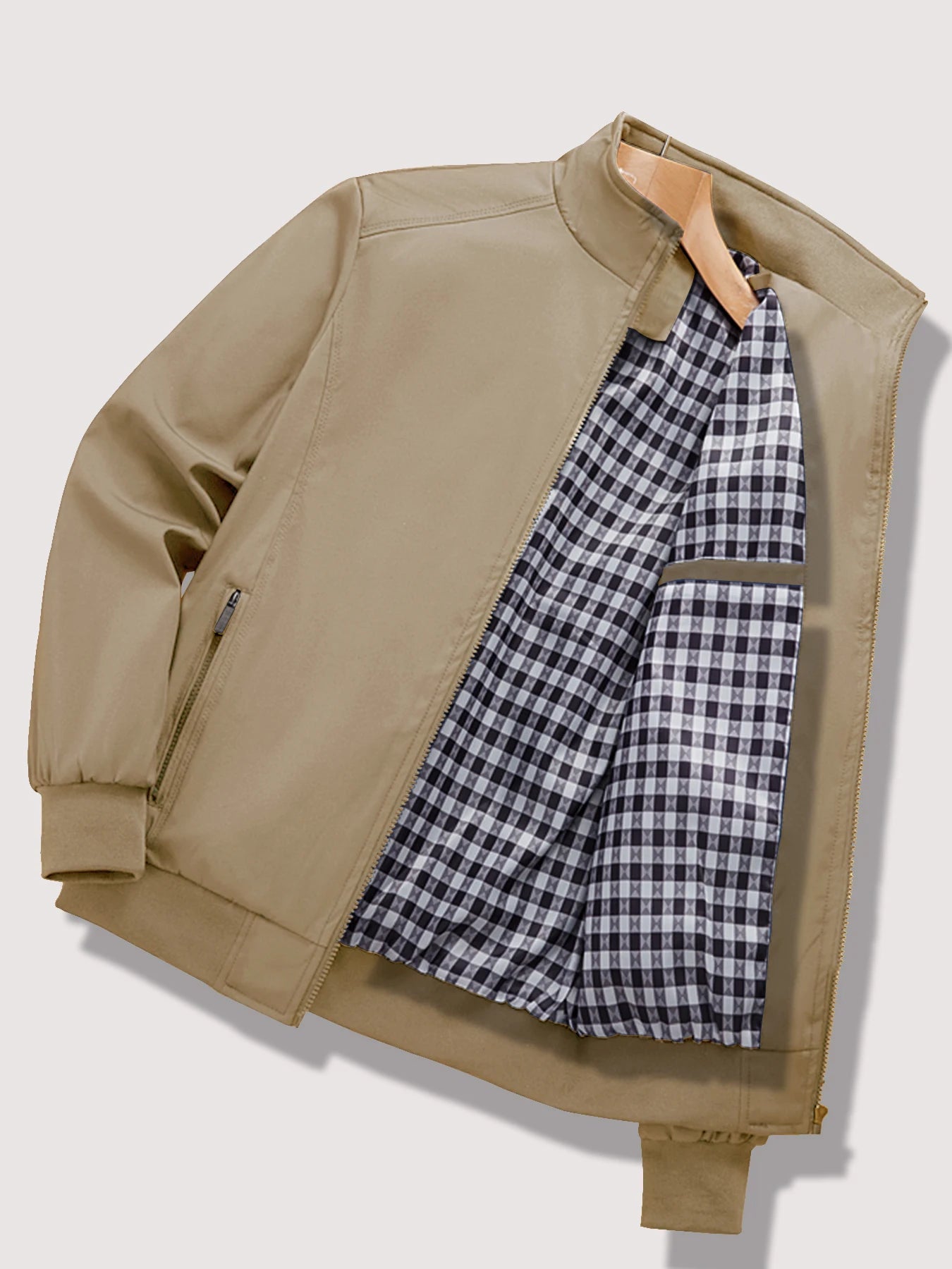 2024 Men’s Spring Autumn Casual Jacket – Solid Color Business Casual Commuter Coat