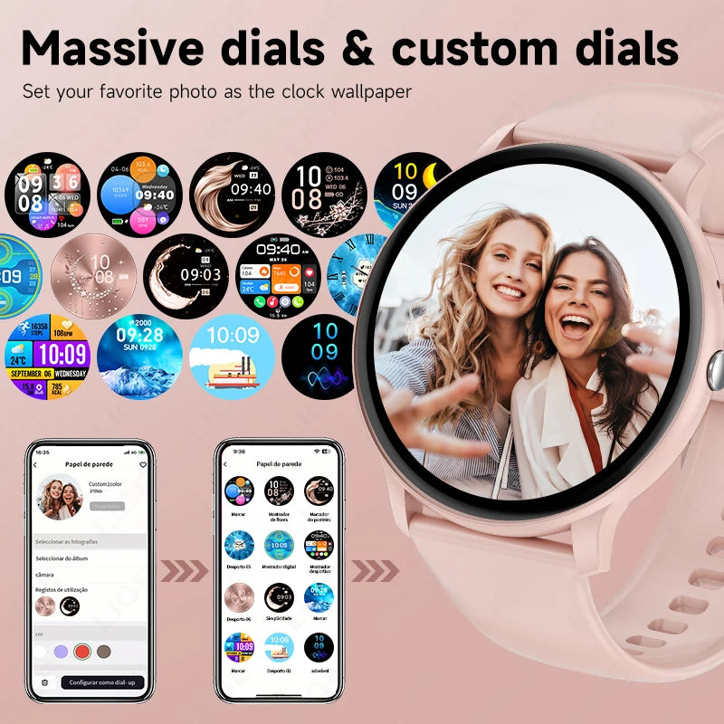 2025 New Smart Watch for Women – Bluetooth Call, Sports Fitness, Heart Rate & Health Monitor, Smartwatch for Android & iOS