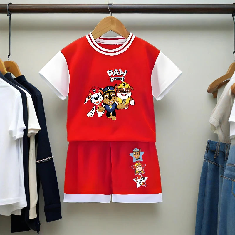 مجموعة ملابس رياضية صيفية للأولاد - تيشيرت كرة سلة سريع الجفاف وشورت (طقم مكون من قطعتين)