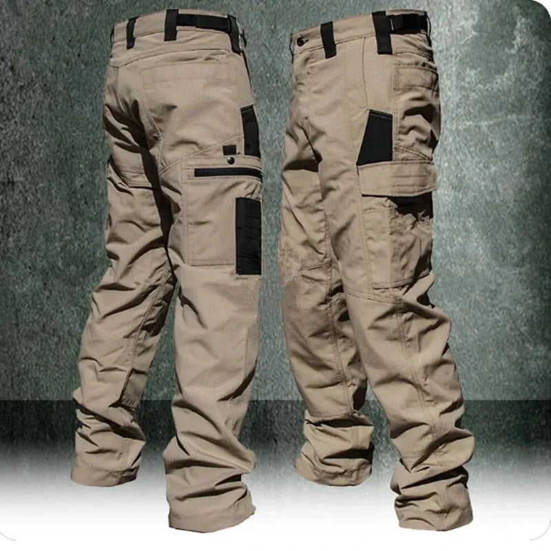 Men’s Waterproof Tactical Cargo Pants – Outdoor Combat Multi-Pocket Wear-Resistant Trousers