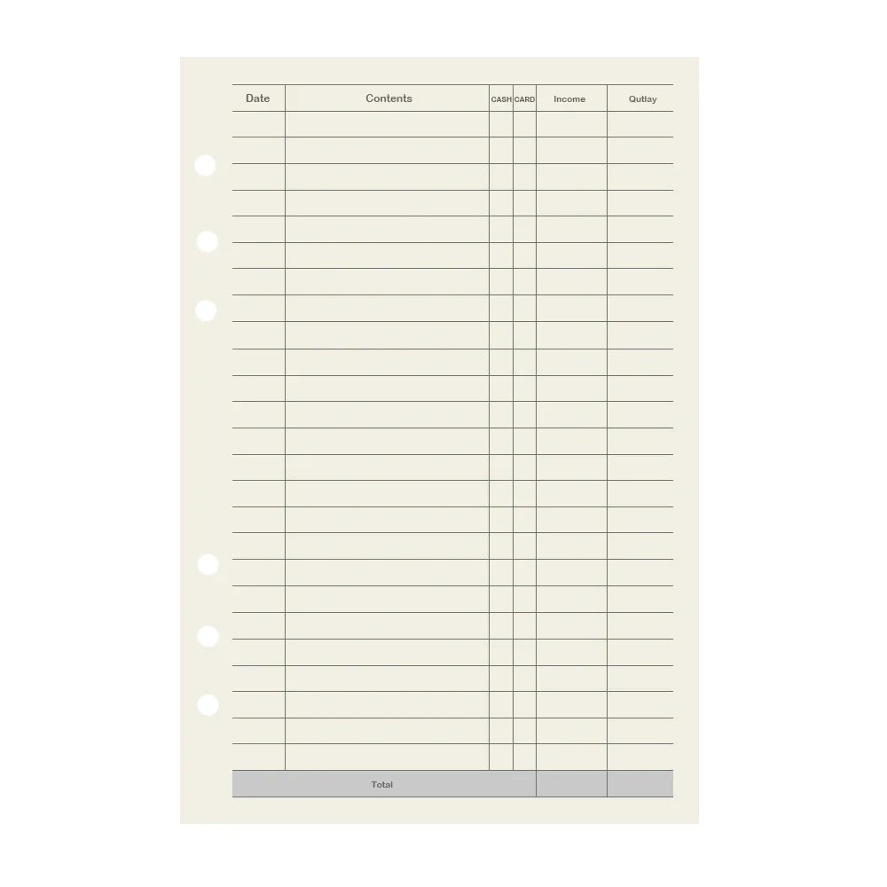 45 Pieces A5 A6 A7 6ring Loose Leaf Notebook Refill Binder Inner Page Budget Weekly Monthly To Do Line Dot Grid Paper Stationery