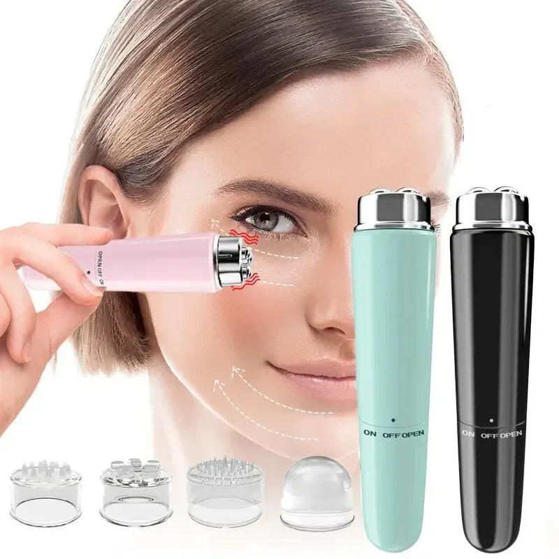 Electric Facial Eye Massager – Micro Vibration Beauty Instrument for Dark Circles, Puffiness & Eye Bags Relief