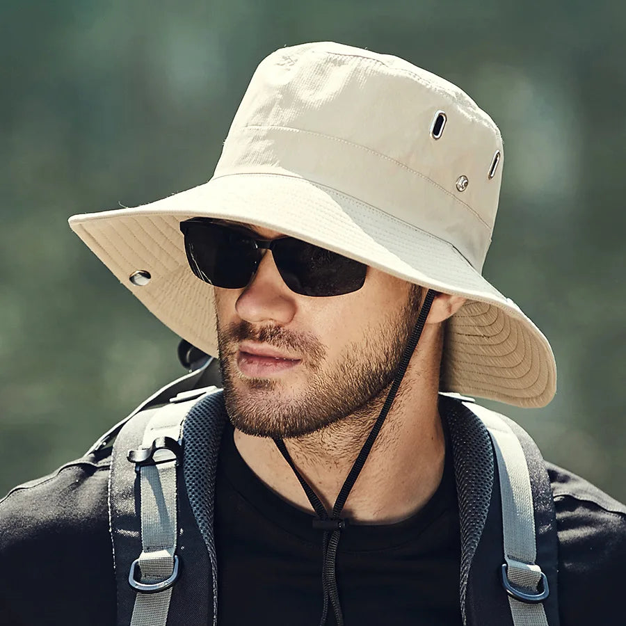 Summer Bucket Hat for Men – Fisherman Cap, Outdoor Sunshade & Big Brim Sun Protection