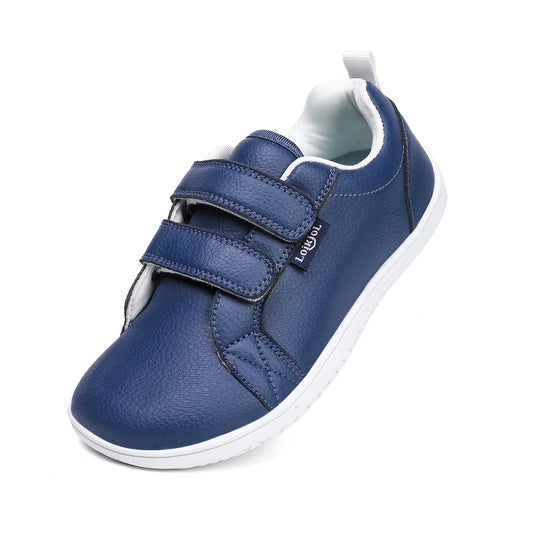 Kids Barefoot Shoes | Wide Toe Minimalist Leather Walking Sneakers for Boys & Girls