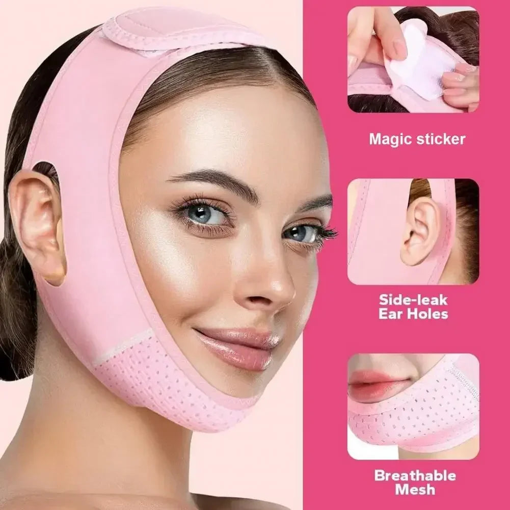 Women’s Face Slimming Bandage – V-Line Face Lifting Strap, Chin & Cheek Lift Belt, Facial Massage Beauty Tool