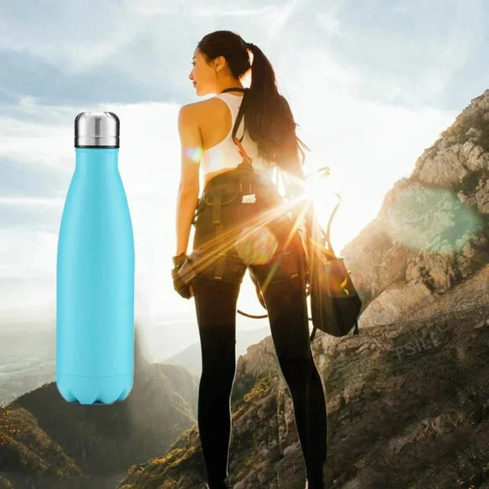 LMHBJY Stainless Steel Insulated Water Bottle – 350ml/500ml/750ml/1L Vacuum Flask for Hot & Cold Drinks