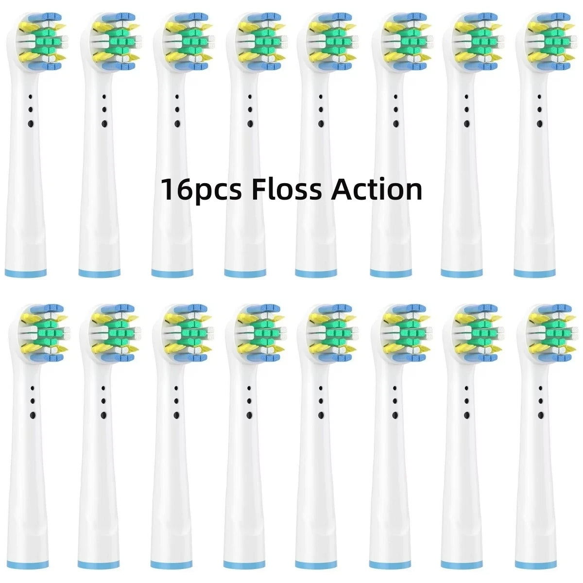 16/20PCS Oral-B Compatible Toothbrush Heads • Replacement Brush Nozzles • Sensitive, Floss & Cross Action Refills