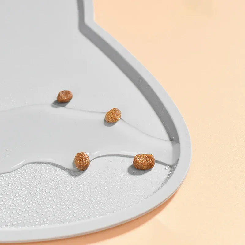 حصيرة طعام للحيوانات الأليفة من السيليكون الآمن غذائيًا - وسادة وعاء مضادة للماء ومضادة للانزلاق للقطط والكلاب