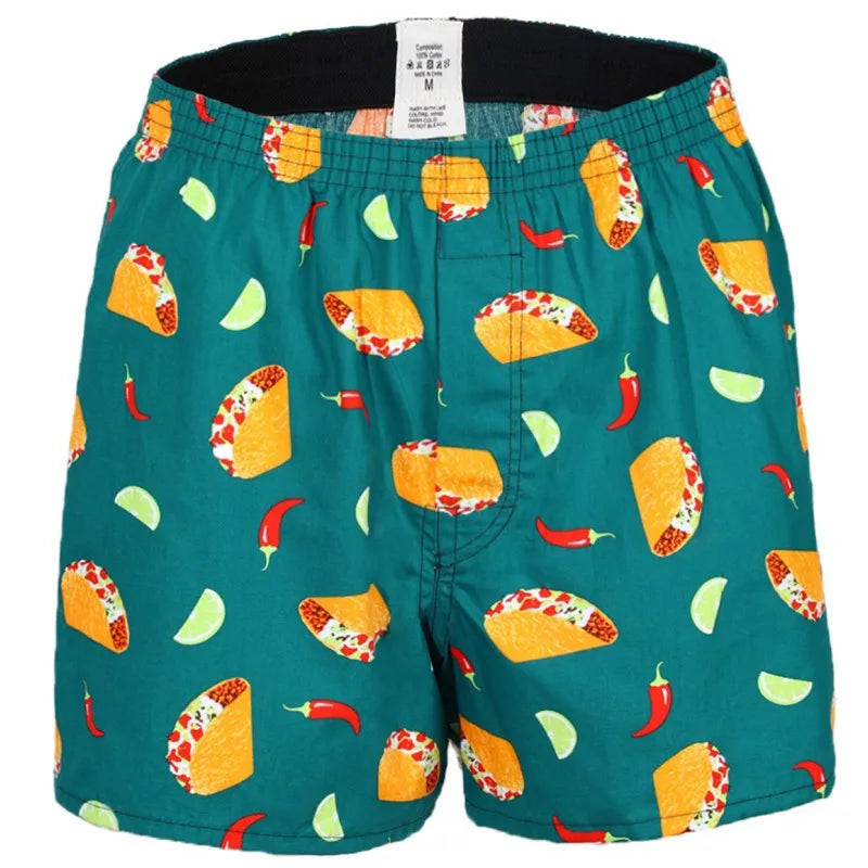 1PC Men's Boxer Briefs | 100% Cotton Soft Stretch Underwear | Comfortable Loose Home Aloe Shorts