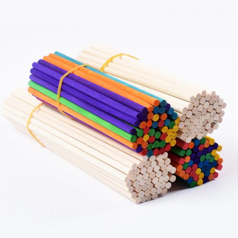 Wooden Craft Sticks Bulk – Wood Dowels for DIY Crafts, Art Projects & Crafting Supplies