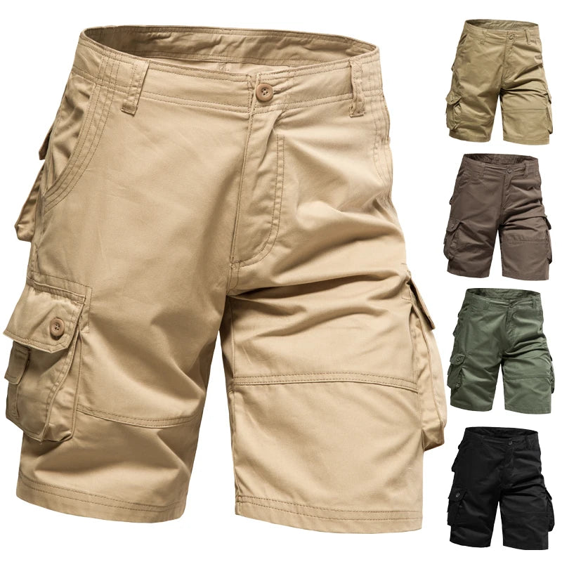 Men’s Summer Cotton Shorts – Loose Fit, Multi-Pocket Outdoor, Casual & Sports Pants | Large Size Beach Shorts