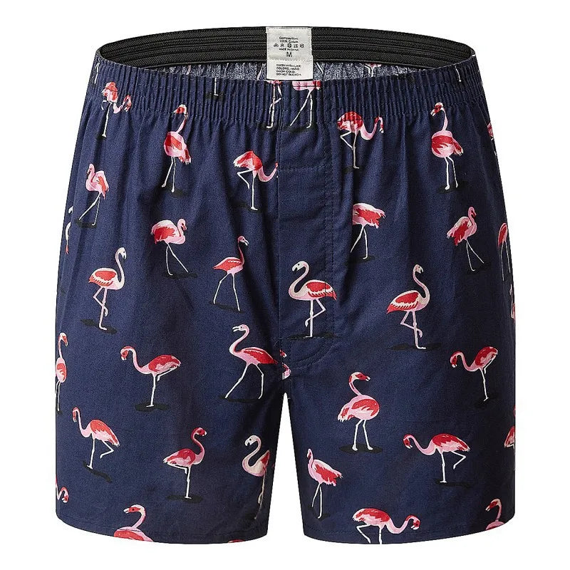 1PC Men's Boxer Briefs | 100% Cotton Soft Stretch Underwear | Comfortable Loose Home Aloe Shorts