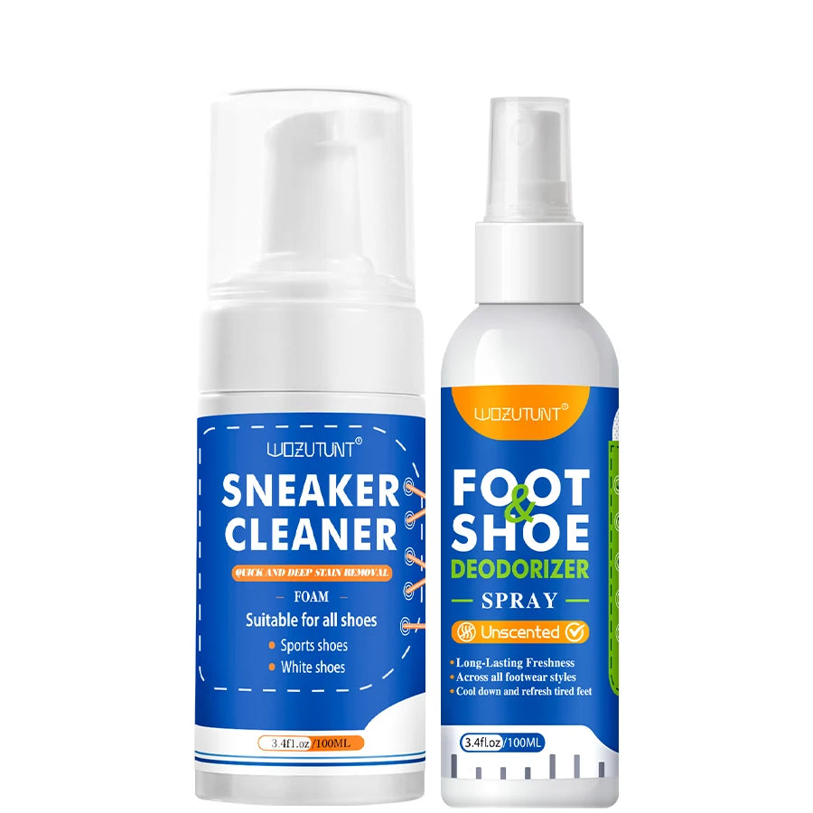 100 ml White Shoe Cleaner – No-Wash Dry Cleaning Foam for Suede, Sheepskin, Matte Leather & Sneakers