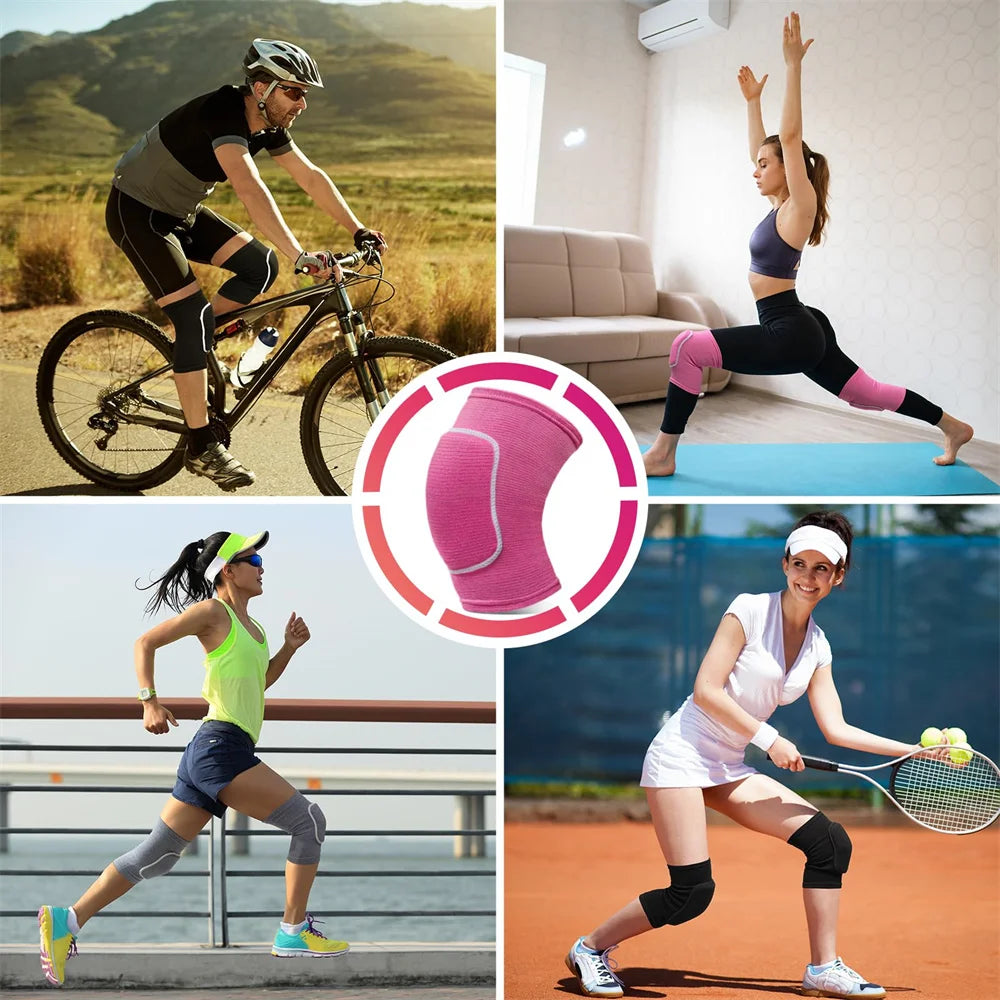 Volleyball Knee Pads | Soft Breathable Protective Knees for Men, Women & Kids – Ideal for Dance, Yoga & Sports