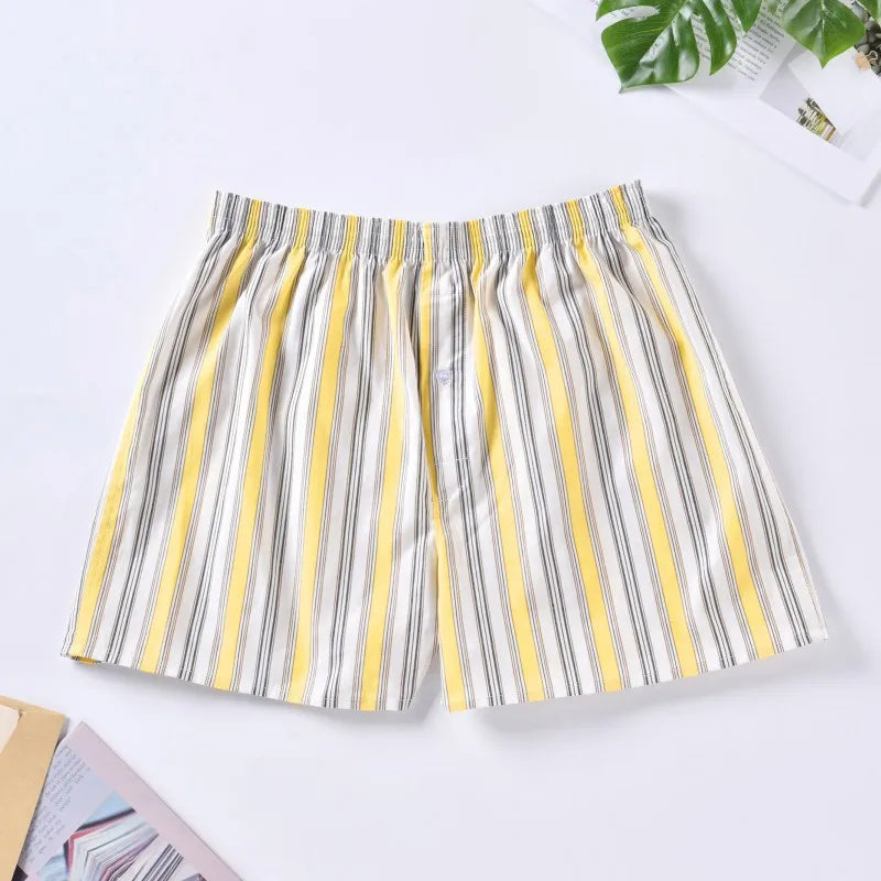 1PC Men's Boxer Briefs | 100% Cotton Soft Stretch Underwear | Comfortable Loose Home Aloe Shorts