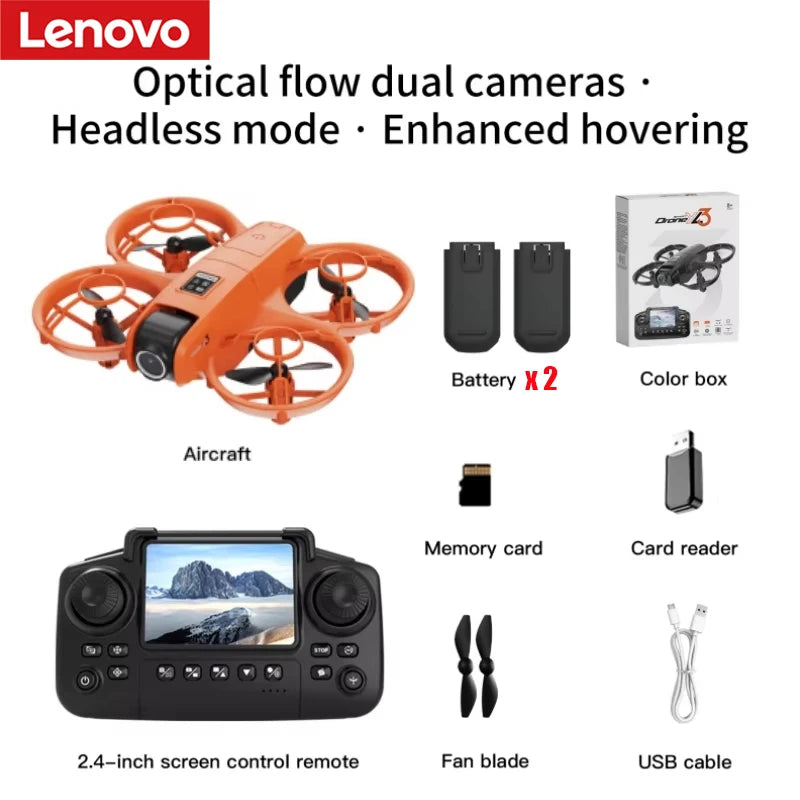 Lenovo GPS 8K HD Camera Drone | Screen Remote Control, Obstacle Avoidance, Multi-Battery Aerial Quadcopter with Ultra-Long Flight Time