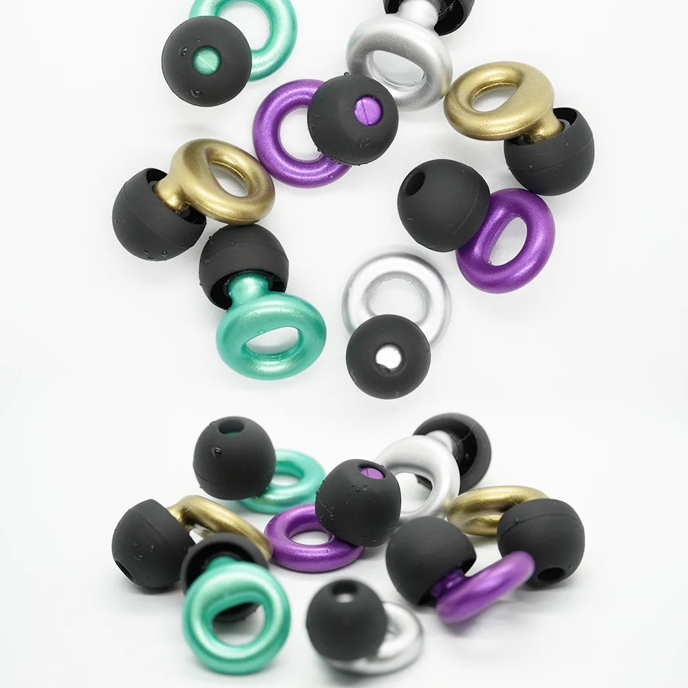 HUAK 01 Quiet Ear Plugs • Noise Reduction • Super Soft • Reusable Hearing Protection • Sleep • Swim • Work • 8 Ear Tips (XS/S/M/L)