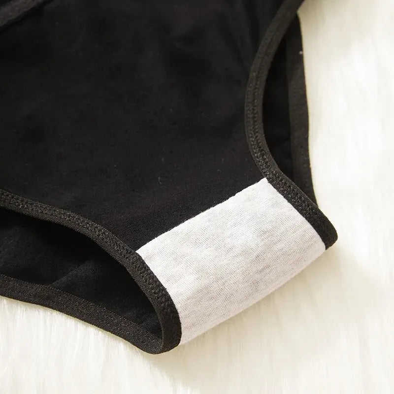 5PCS Set Women's Cotton Cartoon Cute Panties Soft Short Underwear Lingerie M-XL