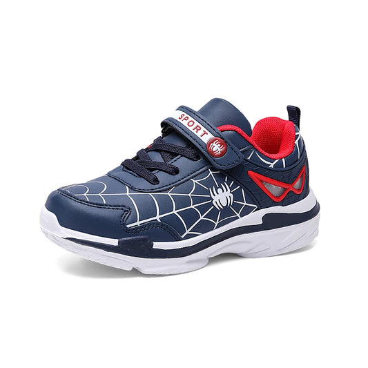 Boys Red PU Leather Sneakers | Kids Casual & Sports Shoes