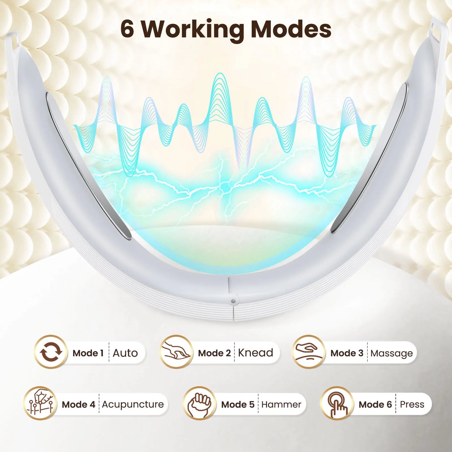 Electric V-Face Lifting Beauty Device – EMS Microcurrent Facial Massager with 6 Modes & 8 Levels for Skin Firming & Double Chin Removal