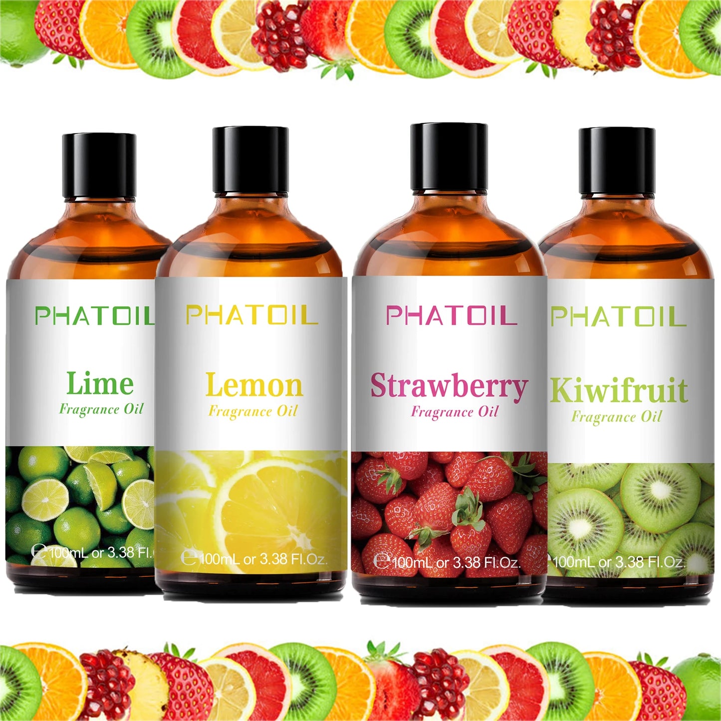 PHATOIL 100ml Sweet Fruity Fragrance Oil – Coconut, Vanilla, Strawberry & More for Diffusers & Candles