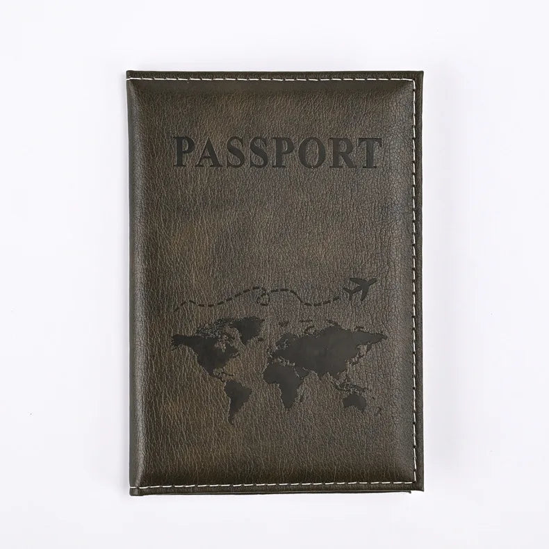 Colorful PU Passport Holder – Travel Wallet for Tickets & Credit Cards