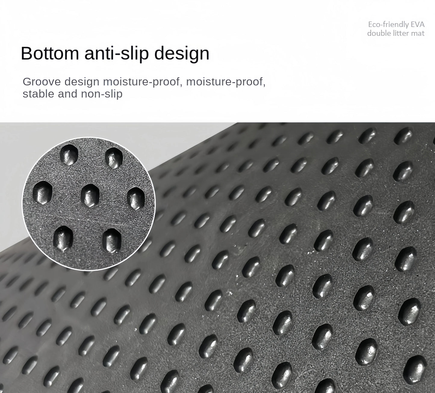 Large EVA Double-Layer Waterproof Cat Litter Mat – Durable Cat Toilet & Litter Box Mat