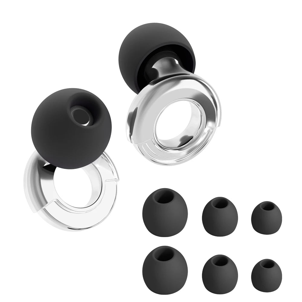 HUAK  03 Silicone Earplugs • Swimming & Sleep • Noise Reduction • Soundproof Hearing Protection • Reusable Loop Earplugs