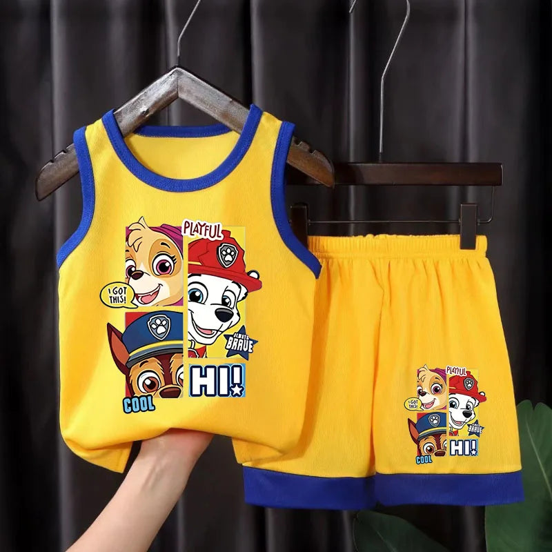 PAW Patrol Kids Sports Set – Quick-Dry Mesh Vest & Shorts | Breathable Basketball Outfit for Boys & Girls