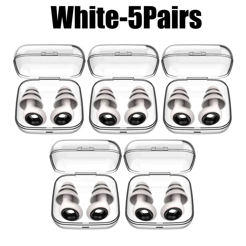 Silikon-Ohrstöpsel • Schwimmen &amp; Schlafen • Geräuschunterdrückung • Schalldichter Gehörschutz • Wiederverwendbare Ohrstöpsel mit Schlaufe