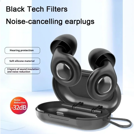 سدادات أذن من السيليكون • النوم والسفر • إلغاء الضوضاء • حماية سمع قابلة لإعادة الاستخدام للحفلات الموسيقية والنوم