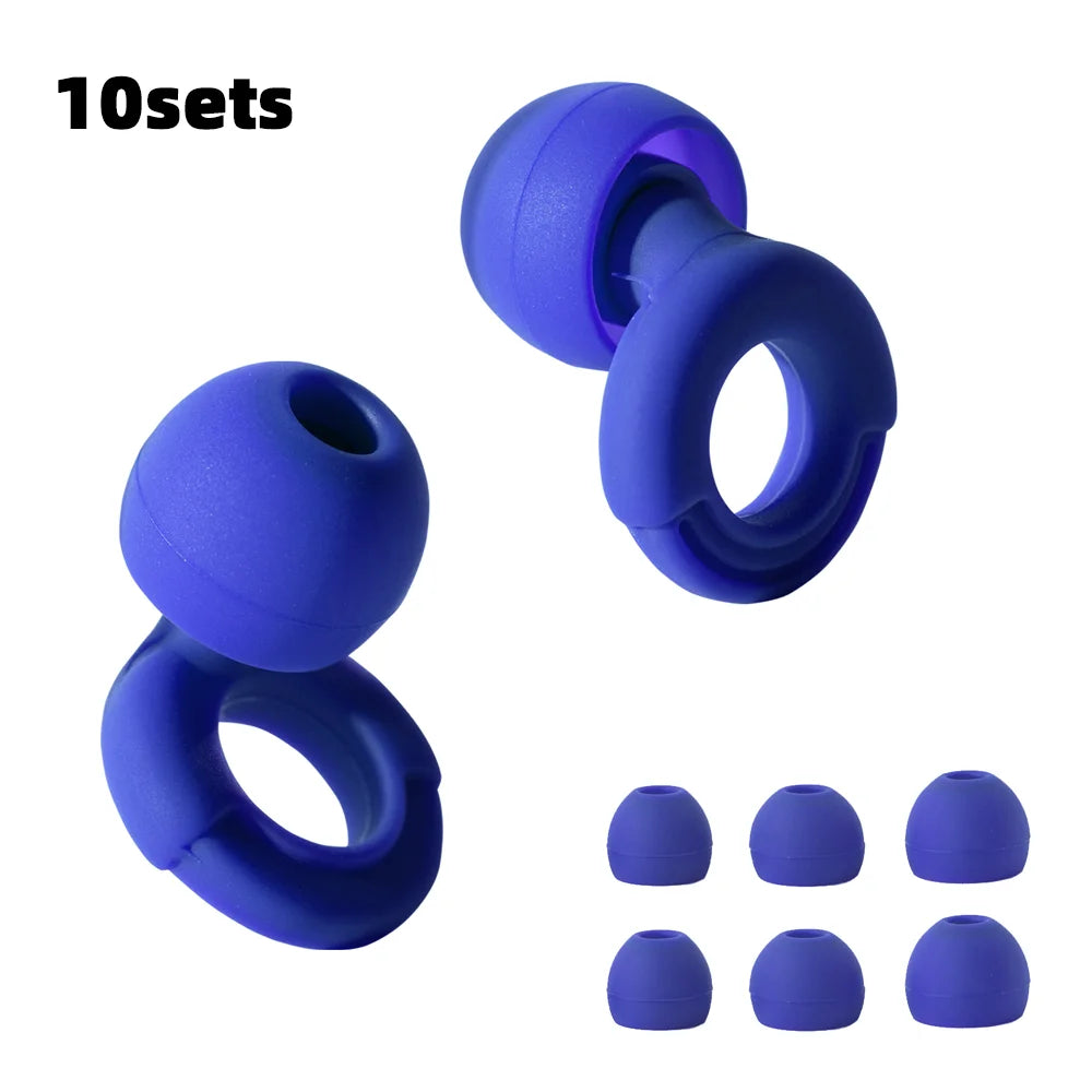 HUAK  03 Silicone Earplugs • Swimming & Sleep • Noise Reduction • Soundproof Hearing Protection • Reusable Loop Earplugs