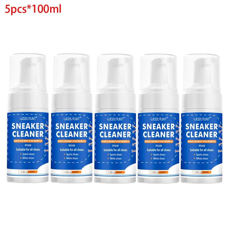 100 ml White Shoe Cleaner – No-Wash Dry Cleaning Foam for Suede, Sheepskin, Matte Leather & Sneakers