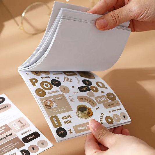 20 Sheets Cartoon Sticker Book DIY Scrapbooking Collage Junk Journal Vintage Decor Stationery Supplies