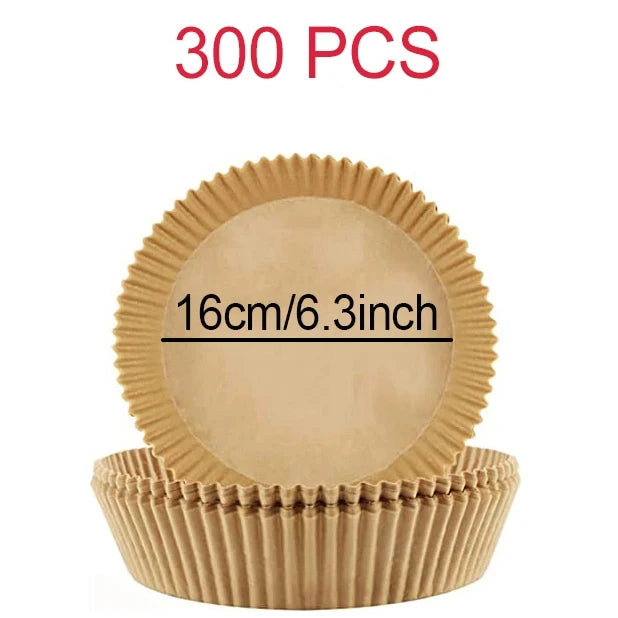 بطانات ورقية للاستخدام مرة واحدة في مقلاة الهواء - صواني خبز غير لاصقة مربعة ودائرية لكوسوري ونينجا