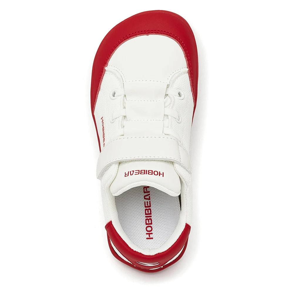 HOBIBEAR Kids Wide Toe Barefoot Shoes | Lightweight Minimalist Mesh & Leather Sneakers for Boys & Girls