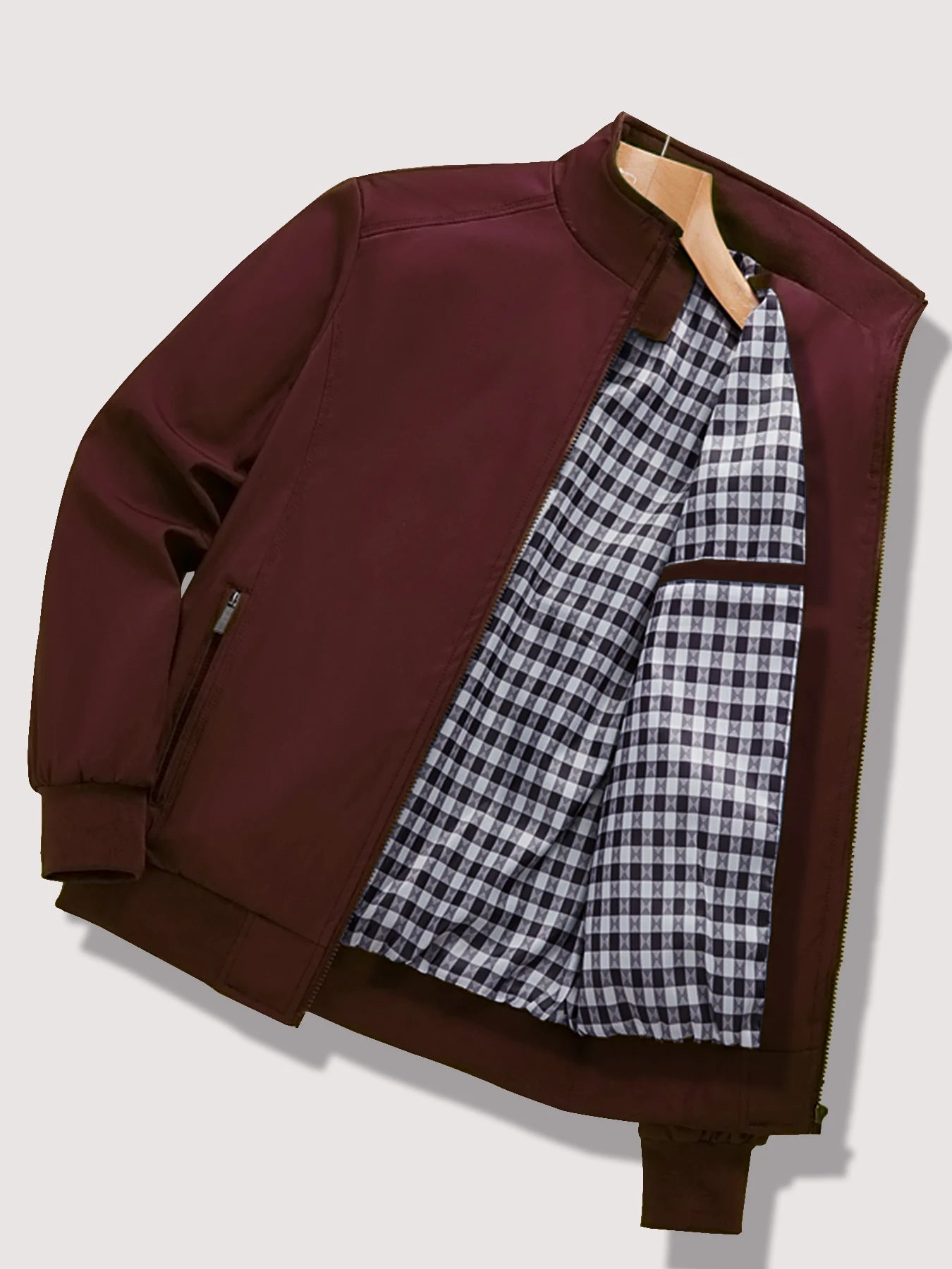 2024 Men’s Spring Autumn Casual Jacket – Solid Color Business Casual Commuter Coat